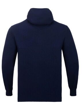 Precedent Los Angeles Cashmere Blend Hooded Sweater Navy NWT Size‎ M